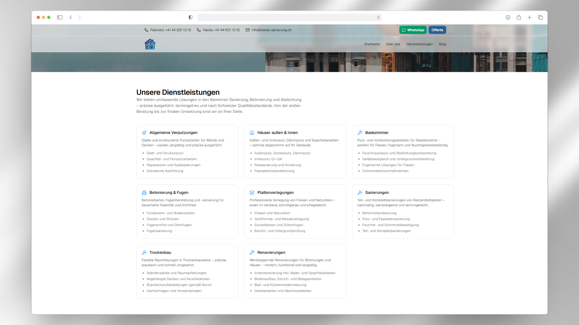 Swiss Sanierung Screenshot 1